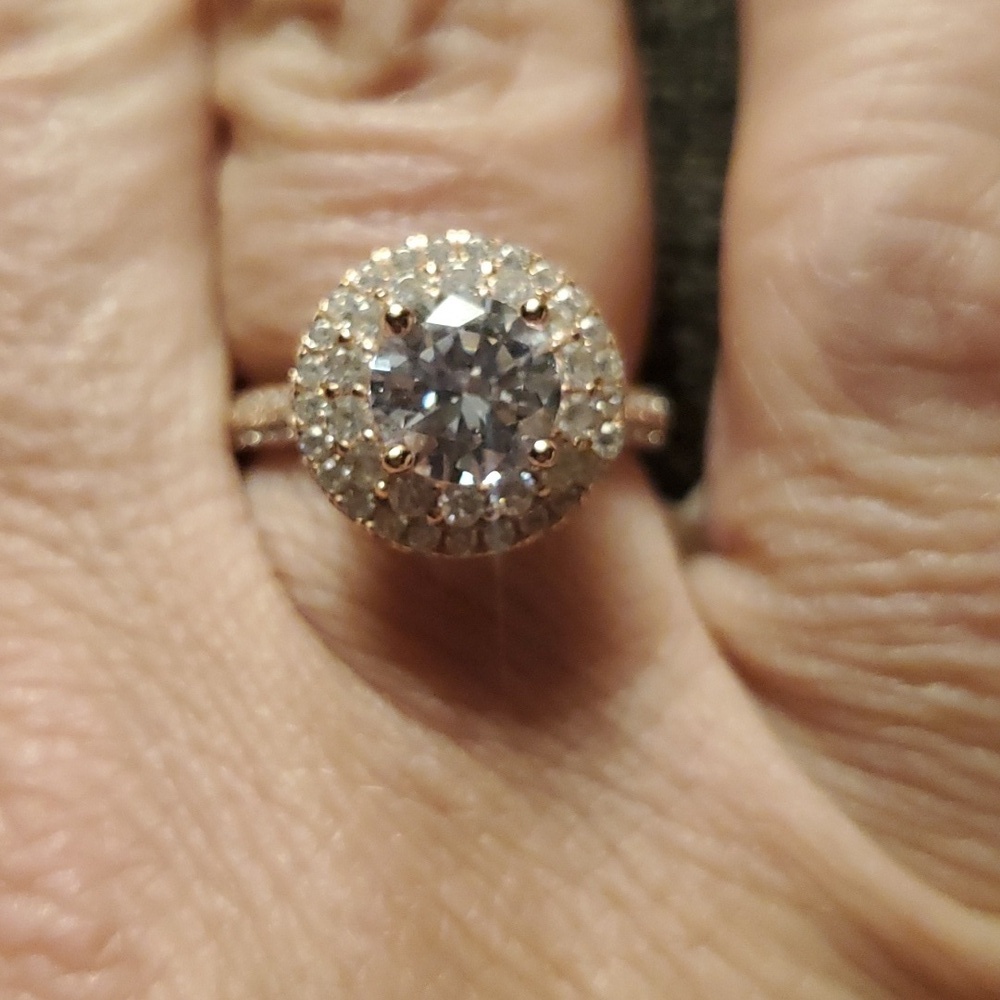 STERLING ROSE GOLD SZ 6 - Picture 2 of 3